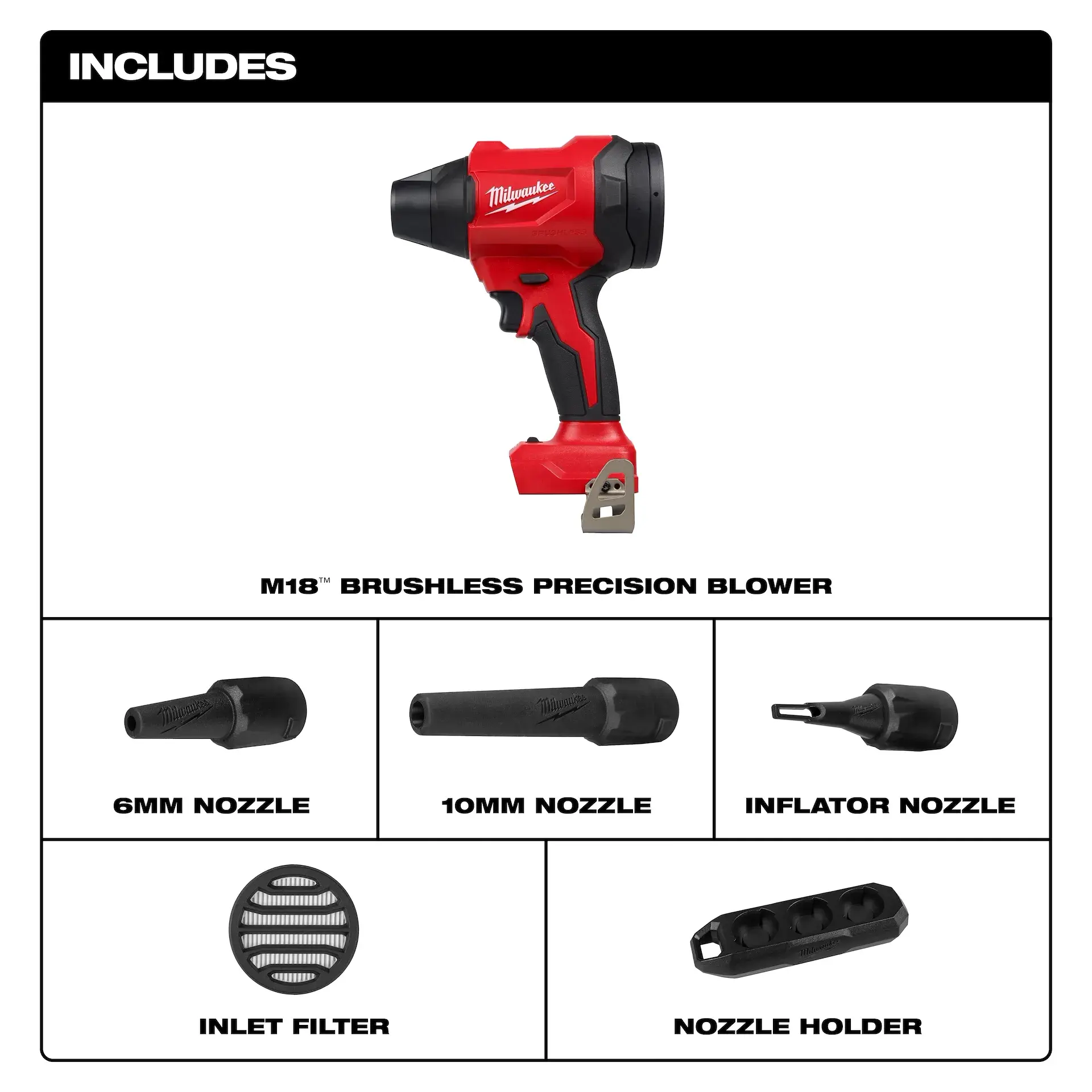 Main 3 - MILWAUKEE M18 BRUSHLESS PRECISION BLOWER (TOOL ONLY) -