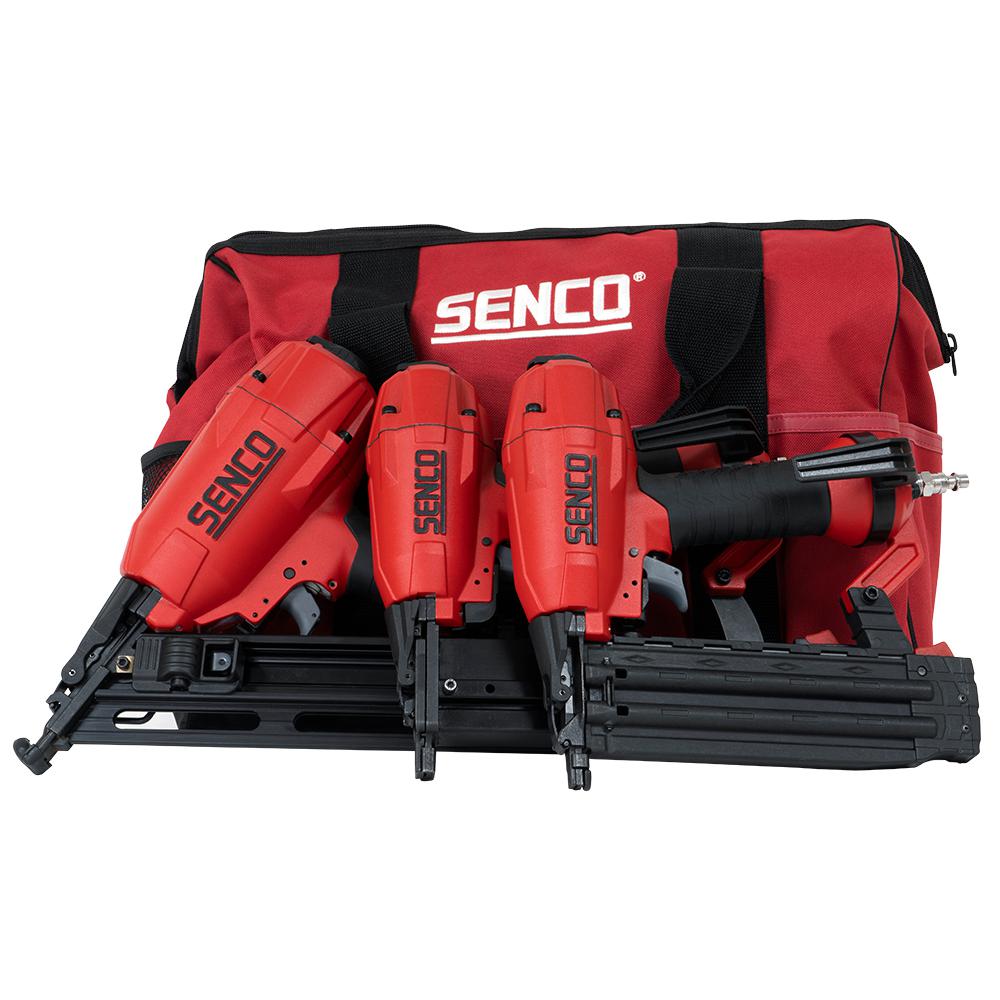 SENCO 3-TOOL AIR NAILER & STAPLER COMBO KIT w/ CARRYING CASE - Kilrich Building Centres