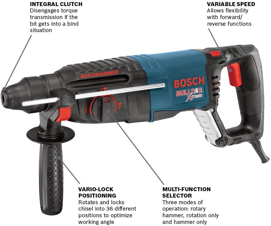 Main 2 - BOSCH 1" SDS-PLUS D-HANDLE BULLDOG XTREME ROTARY HAMMER -