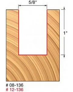 Main 2 - FREUD TWO FLUTE 5/8" STRAIGHT ROUTER BIT -
