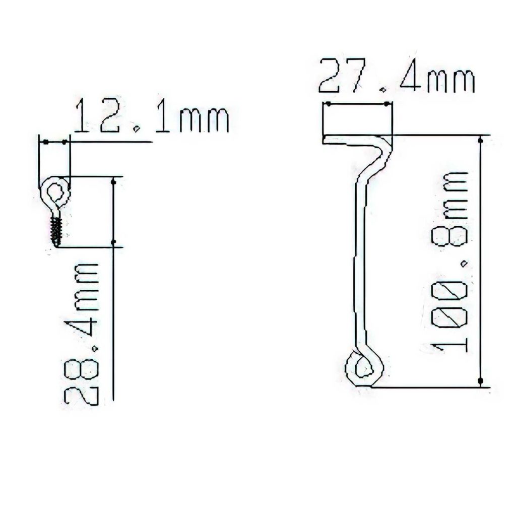 Main 2 - 4" GATE HOOK & EYE - ZINC-COATED -