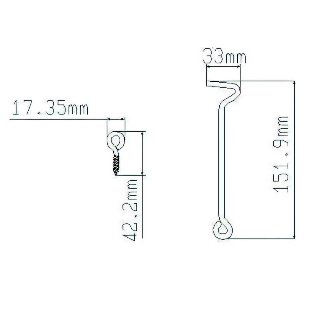 Main 2 - 6" GATE HOOK & EYE - ZINC-COATED -