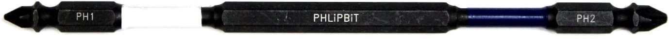 PHLiPBiT 6" #1 PHILLIPS & #2 PHILLIPS REVERSIBLE BIT (WHITE / BLUE) - Kilrich Building Centres