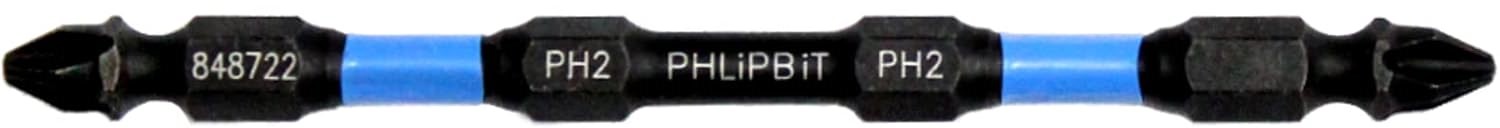 PHLiPBiT 4" #2 PHILLIPS & #2 PHILLIPS REVERSIBLE BIT (BLUE) - Kilrich Building Centres
