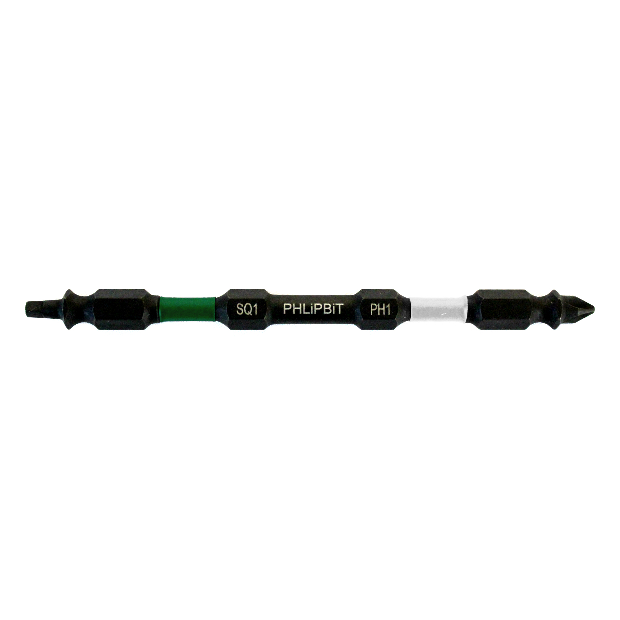  PHLiPBiT 6" #1 PHILLIPS & #1 ROBERTSON REVERSIBLE BIT (GREEN / WHITE) - Kilrich Building Centres