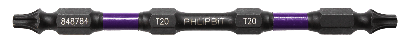 PHLiPBiT 4" T20 & T20 TORX REVERSIBLE BIT (PURPLE) - Kilrich Building Centres