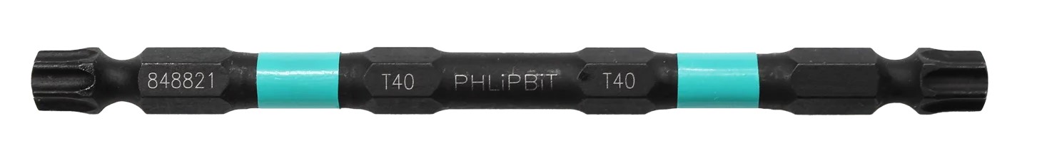PHLiPBiT 4" T40 & T40 TORX REVERSIBLE BIT (AQUA) - Kilrich Building Centres