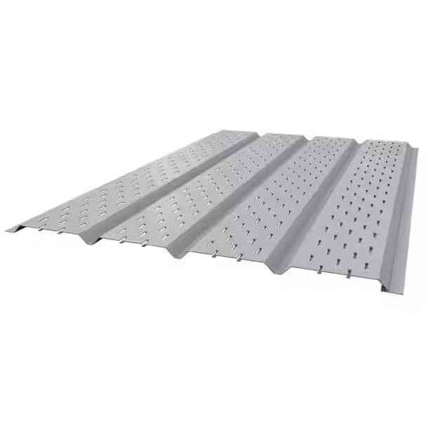 16" VENTED 4-PAN ALUMINUM SOFFIT (12' LONG) - POLAR WHITE - Kilrich Building Centres