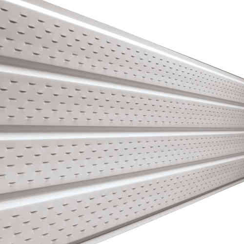 Main 2 - 16" VENTED 4-PAN ALUMINUM SOFFIT (12' LONG) - POLAR WHITE -