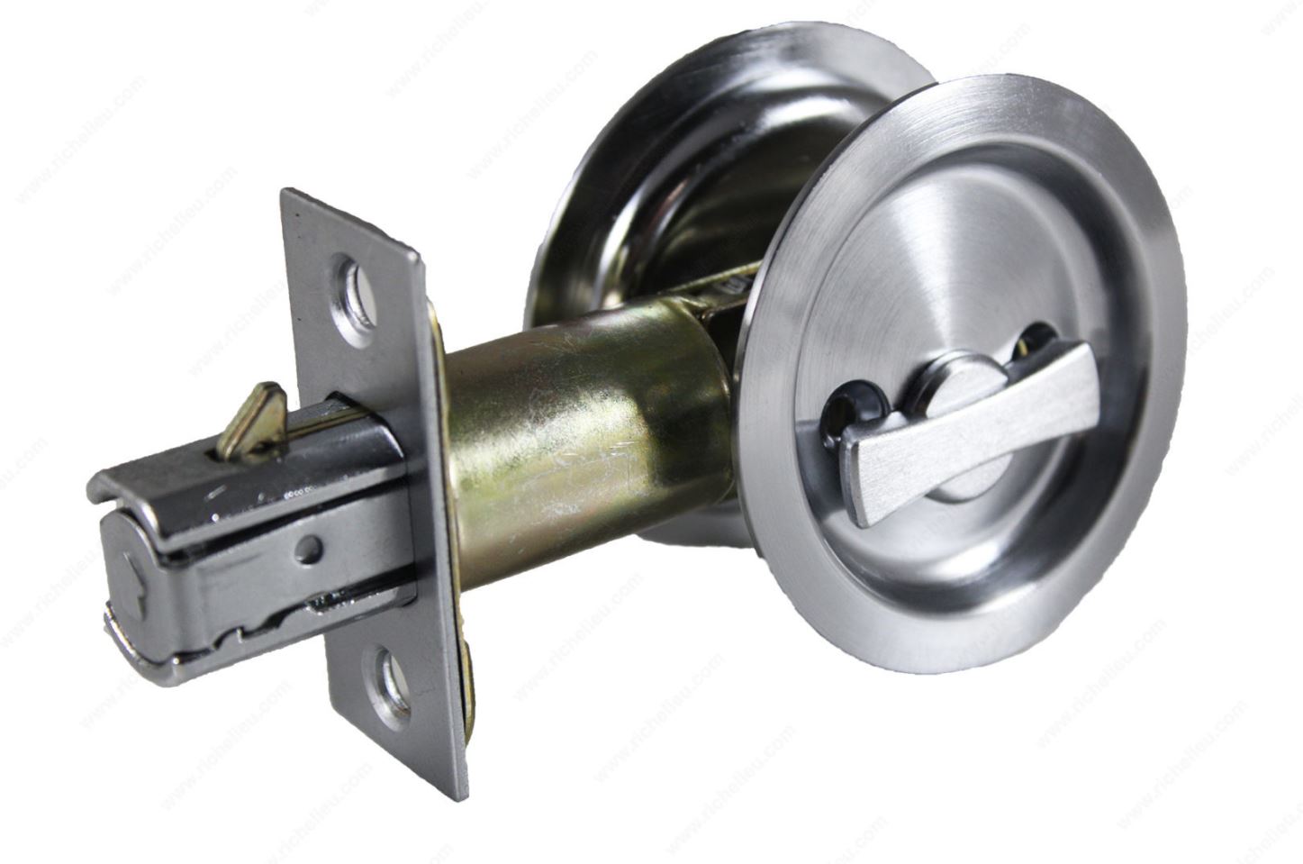 RICHELIEU ROUND POCKET DOOR PULL - BRUSHED CHROME - Kilrich Building Centres