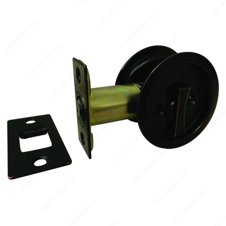 RICHELIEU ROUND POCKET DOOR PULL - OIL-RUBBED BRONZE - Kilrich Building Centres