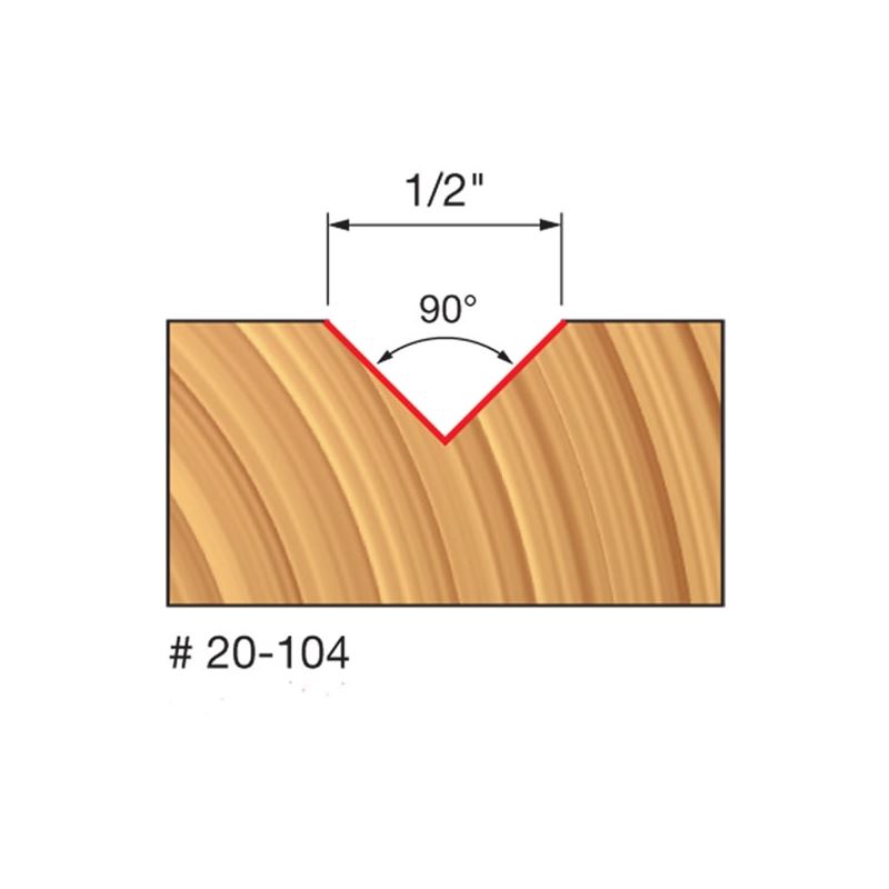 Main 2 - FREUD 1/2" V-GROOVING ROUTER BIT -