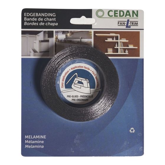 13/16" x 25' MELAMINE EDGE BANDING - BLACK - Kilrich Building Centres