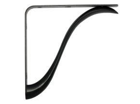 8" CHARLESTON DECORATIVE SHELF BRACKET - BLACK - Kilrich Building Centres