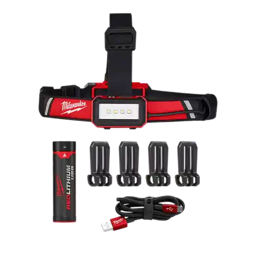 MILWAUKEE REDLITHIUM USB LOW-PROFILE HEADLAMP - Kilrich Building Centres