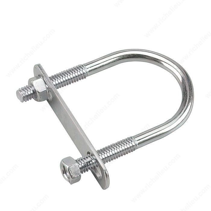 3" x 1-47/64" - 5/16" U-BOLT w/ PLATE & HEX. NUT - ZINC-COATED - Kilrich Building Centres