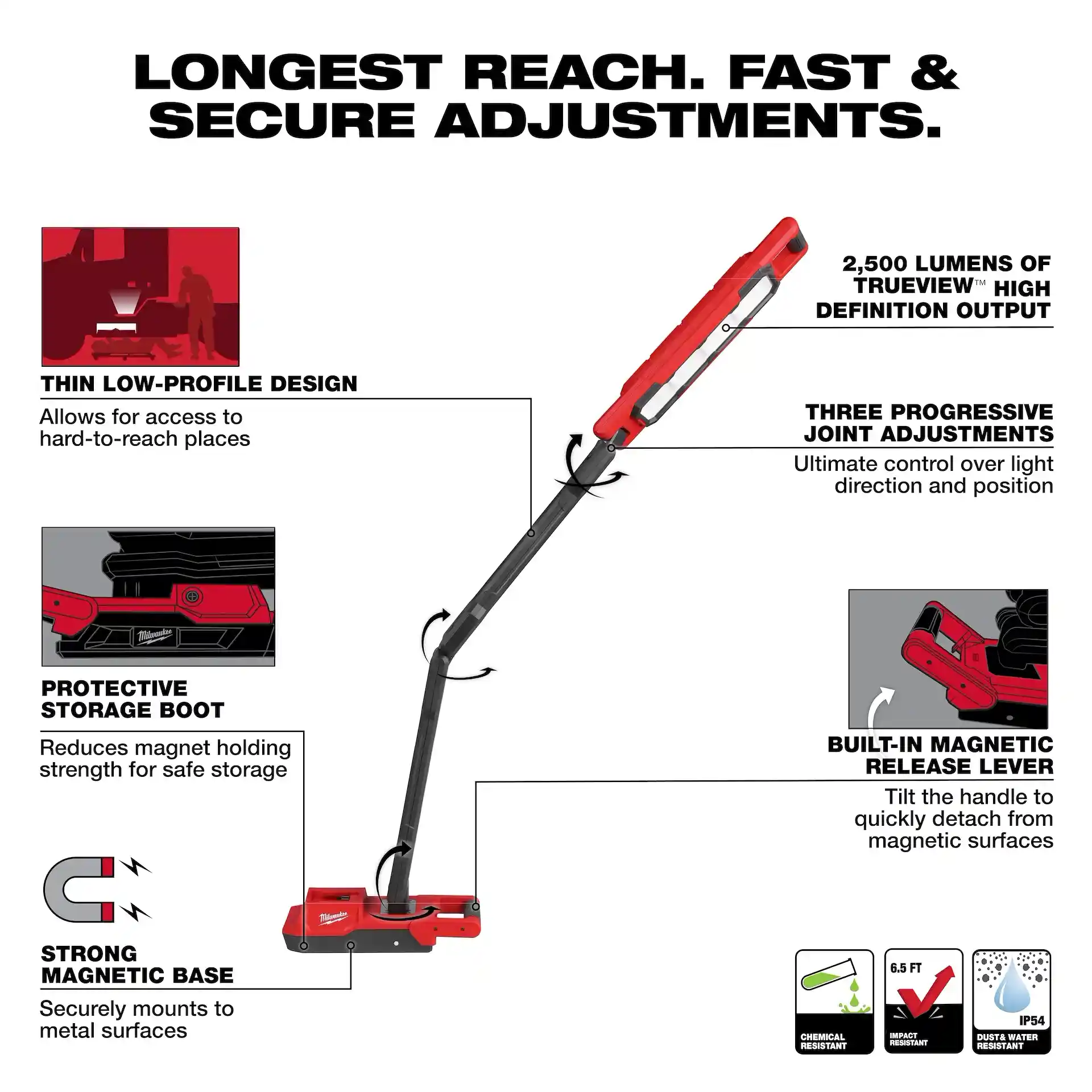 Main 3 - MILWAUKEE M18 FUEL MAGNETIC EXTENDABLE BOOM LIGHT -