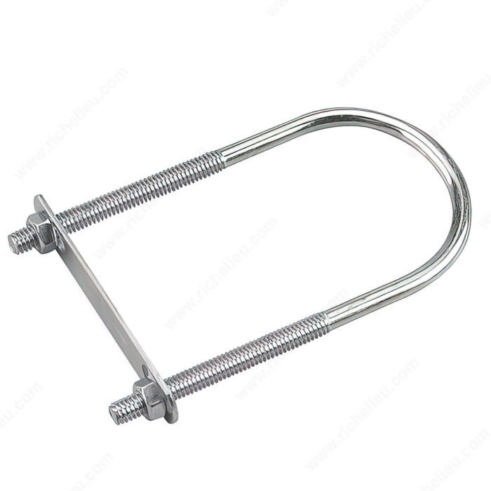 5-3/16" x 2-33/64" - 5/16" U-BOLT w/ PLATE & HEX. NUT - ZINC-COATED - Kilrich Building Centres