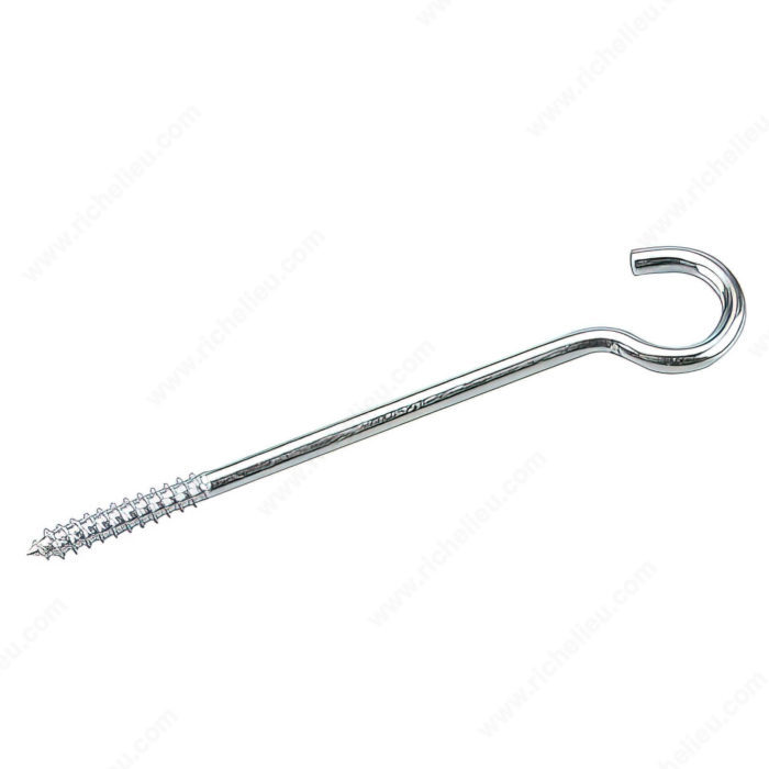 8" CLOTHESLINE HOOK w/ LAG THREAD - ZINC-COATED - Kilrich Building Centres