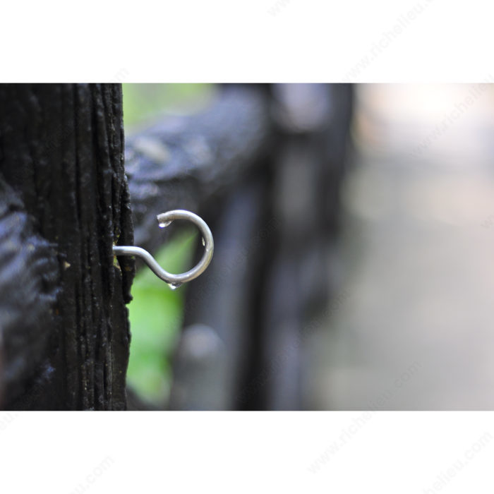 Main 2 - 8" CLOTHESLINE HOOK w/ LAG THREAD - ZINC-COATED -