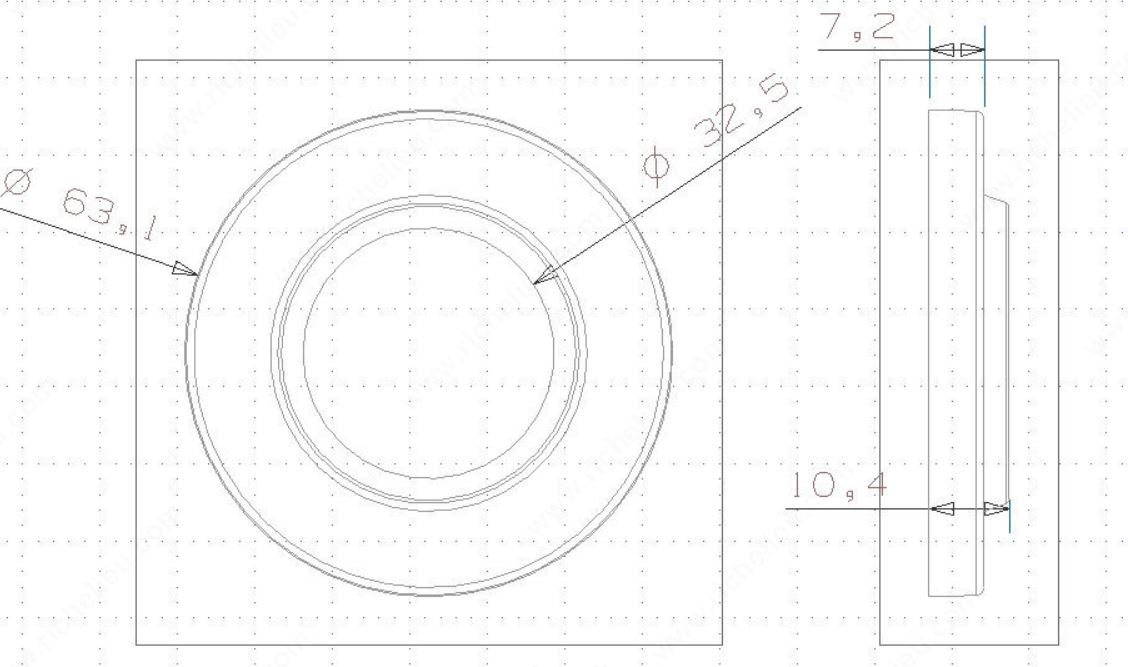 Main 2 - 2-1/2" CONVEX WALL-MOUNTED DOOR STOP - ANTIQUE NICKEL -