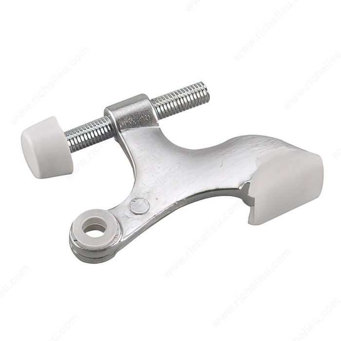 HEAVY DUTY HINGE PIN DOOR STOP - BRUSHED CHROME - Kilrich Building Centres