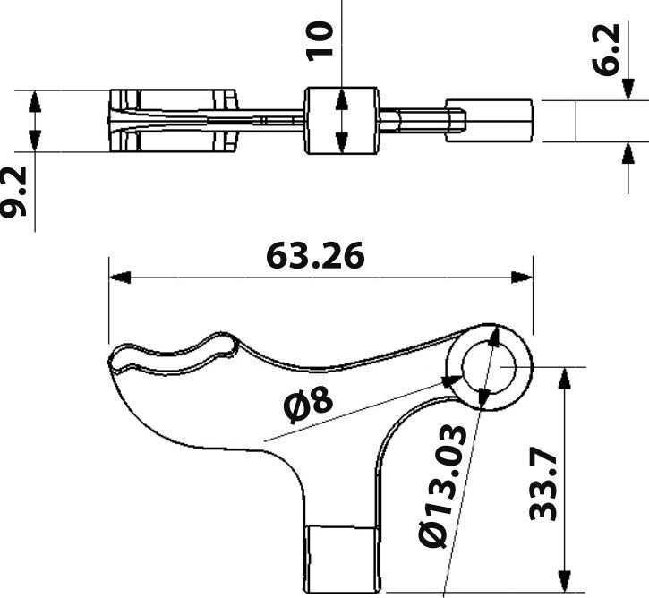 Main 2 - HEAVY DUTY HINGE PIN DOOR STOP - BLACK -