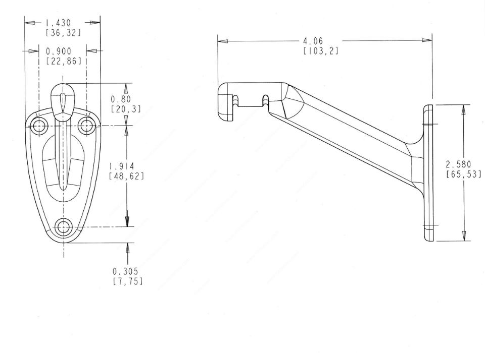 Main 2 - HEAVY-DUTY HANDRAIL BRACKET - ANTIQUE NICKEL -