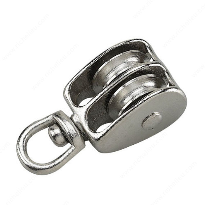 1" DOUBLE SWIVEL PULLEY - CHROME - Kilrich Building Centres
