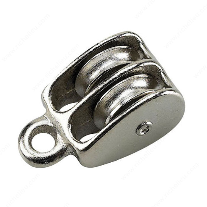 1" DOUBLE FIXED PULLEY - CHROME - Kilrich Building Centres