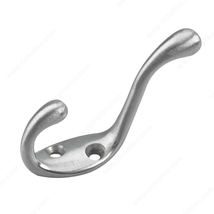 3-1/2" HEAVY-DUTY COAT HOOK - BRUSHED CHROME - Kilrich Building Centres