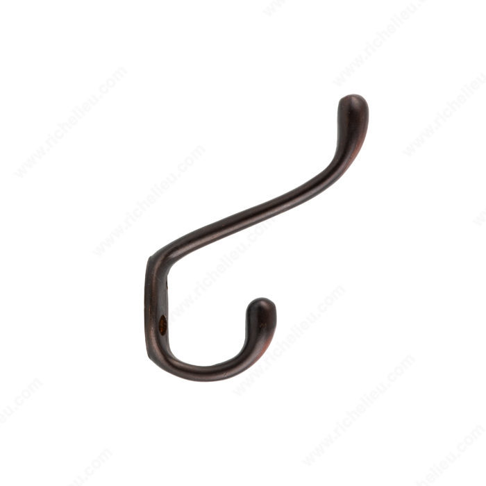 Main 3 - 5-1/2" HEAVY-DUTY COAT HOOK - OIL-RUBBED BRONZE -
