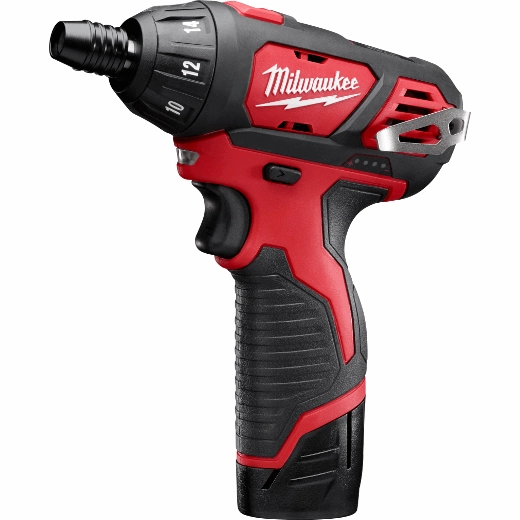Main 2 - MILWAUKEE M12 1/4" HEX SCREWDRIVER KIT w/ CP1.5 BATTERY PACK & CHARGER & CARRYING CASE -