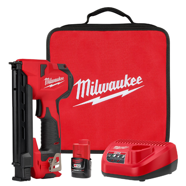 MILWAUKEE M12 CABLE STAPLER KIT w/ BATTERY, CHARGER & CARRYING CASE - Kilrich Building Centres