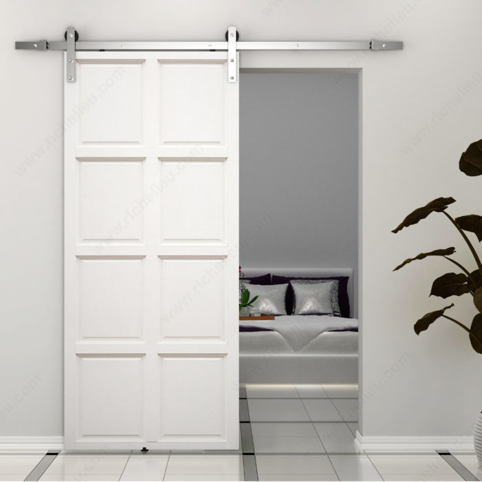ZENITUDE BARN DOOR KIT-STRAIGHT
STRAP STYLE-STAINLESS
STEEL 78-3/4" - Kilrich Building Centres