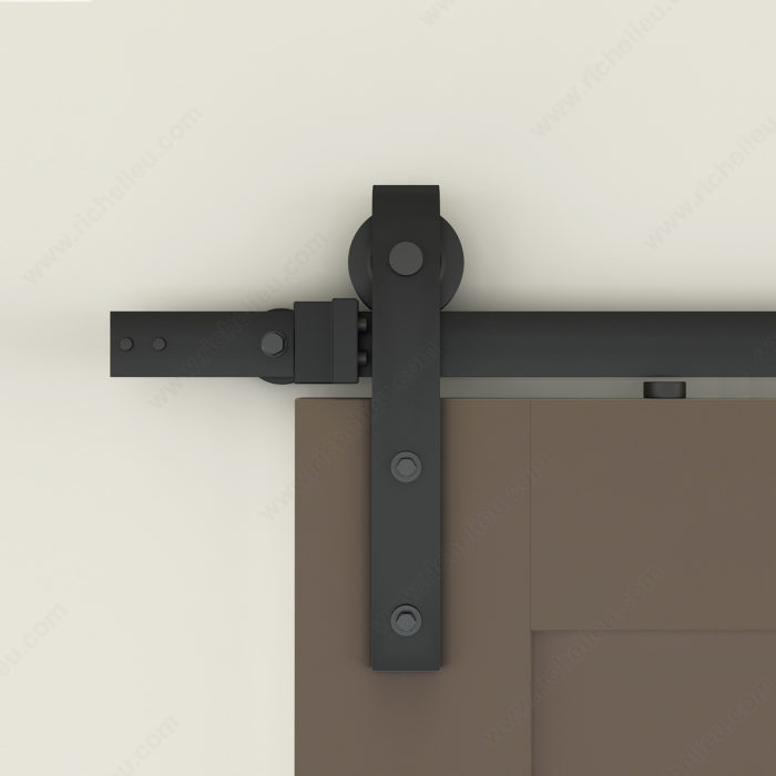 Main 3 - RUSTIC BARN DOOR KIT-BENT STRAP
STYLE-MATTE BLACK 78-3/4" -