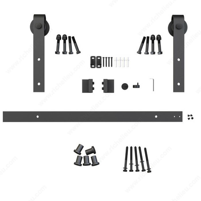 Main 4 - RUSTIC BARN DOOR KIT-BENT STRAP
STYLE-MATTE BLACK 78-3/4" -