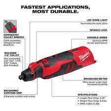 Main 2 - MILWAUKEE M12 BRUSHLESS ROTARY TOOL -