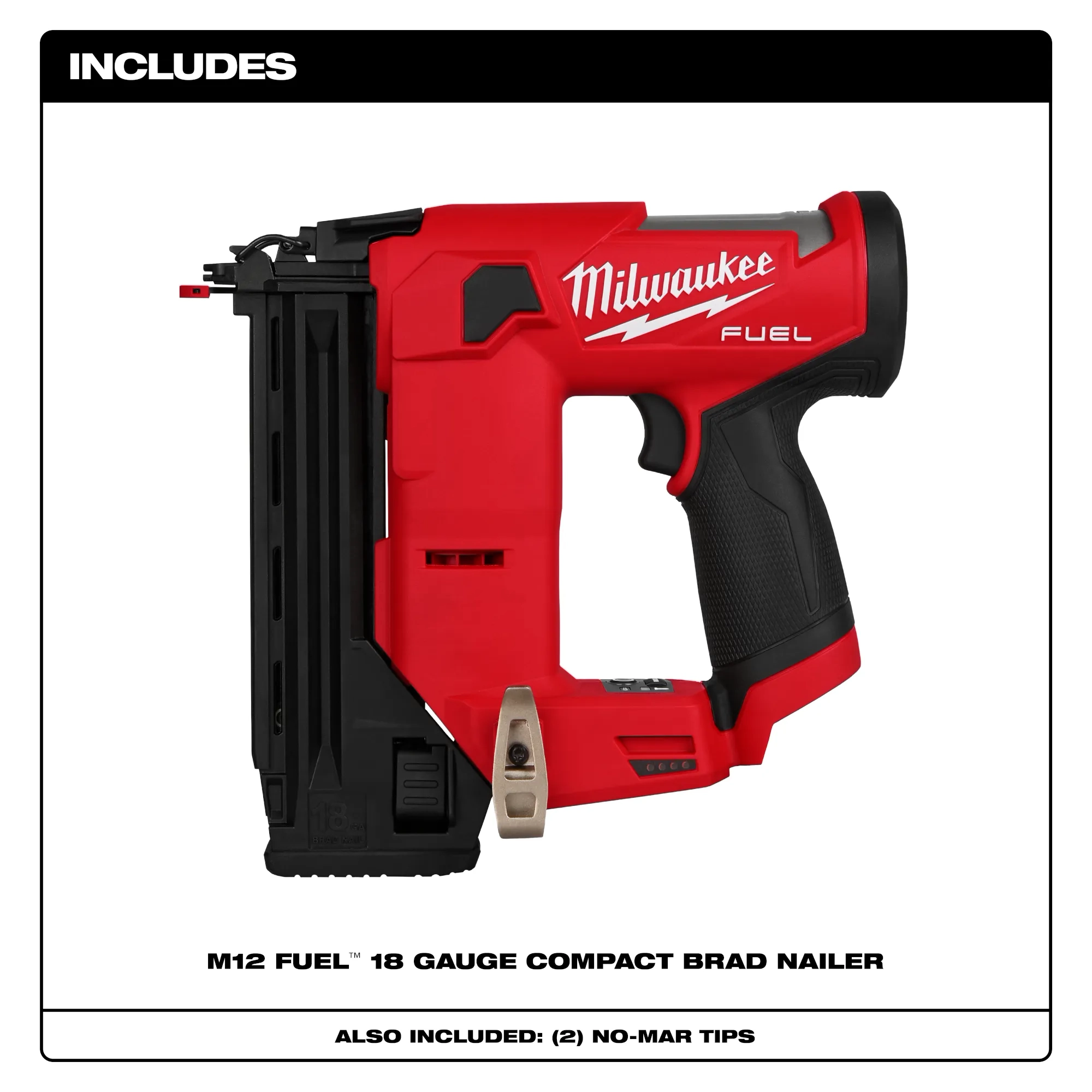 Main 3 - MILWAUKEE M12 FUEL 18ga. COMPACT BRAD NAILER -
