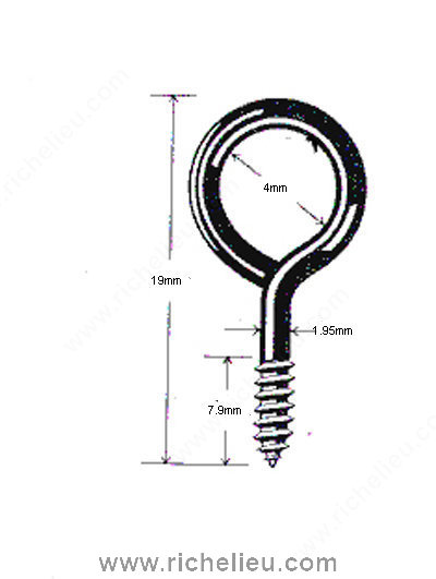 Main 2 - 3/4" SCREW EYE - ZINC-COATED -