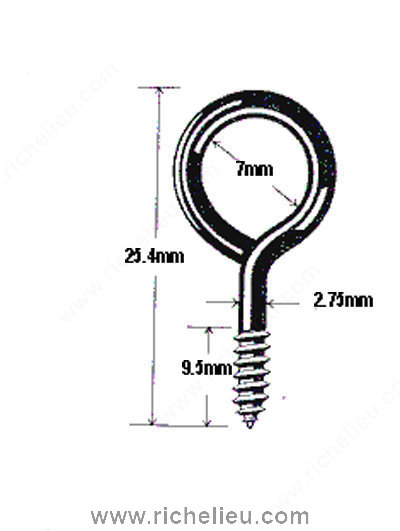 Main 2 - 1" SCREW EYE - ZINC-COATED -