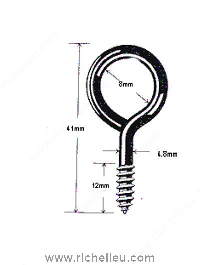 Main 2 - 1-9/16" SCREW EYE - ZINC-COATED -