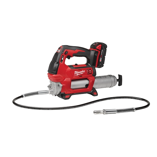Main 2 - MILWAUKEE M18 FUEL 2-SPEED GREASE GUN KIT w/ REDLITHIUM BATTERIES, MULTI-VOLTAGE CHARGER & CARRYING CASE -