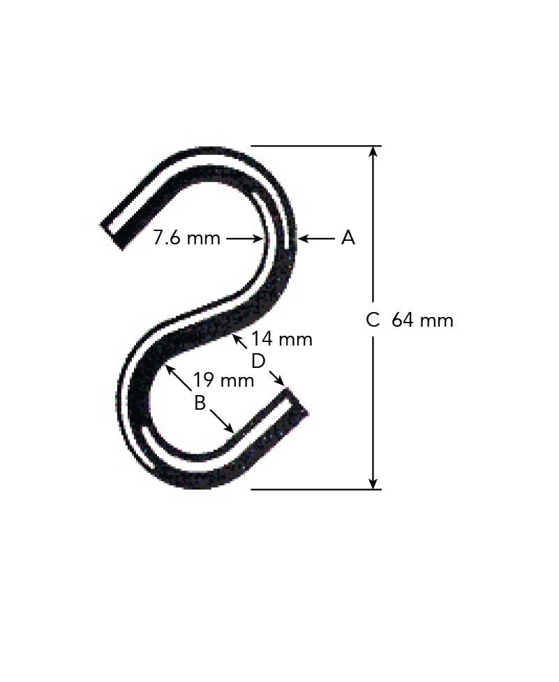 Main 2 - 2-1/2" S-HOOK - ZINC-COATED -