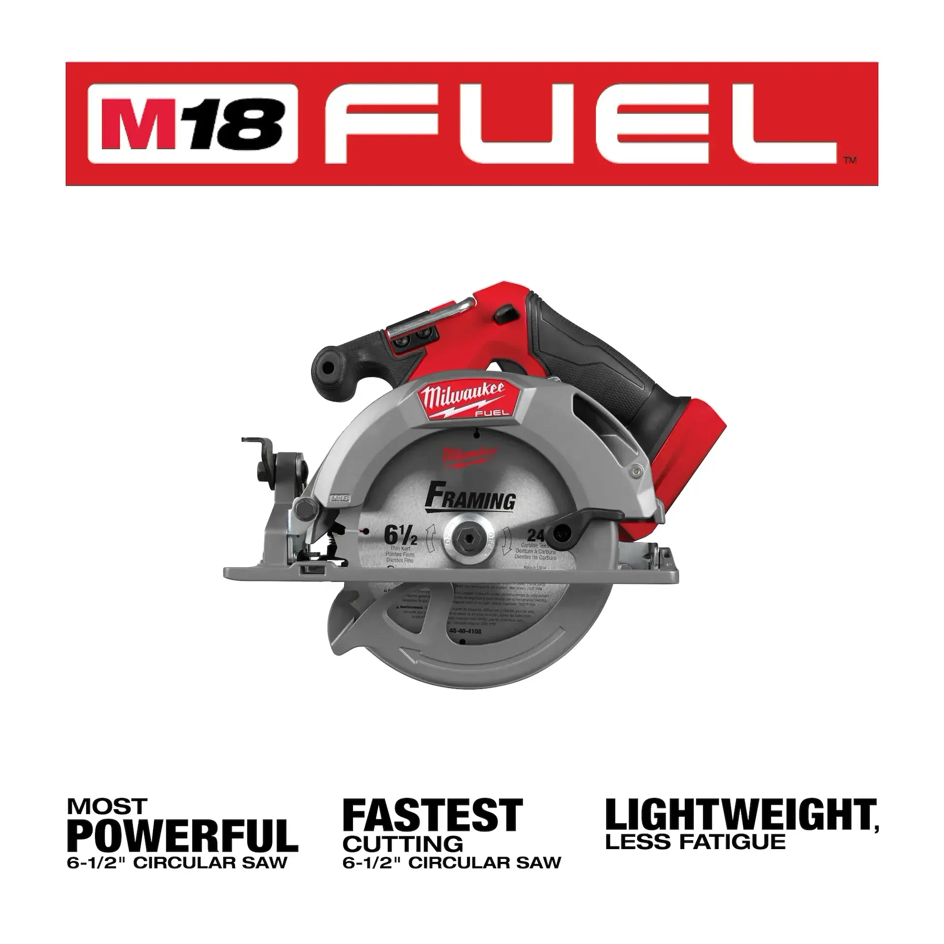 Main 3 - MILWAUKEE M18 FUEL GEN II 6-1/2" CIRCULAR SAW (TOOL ONLY) -