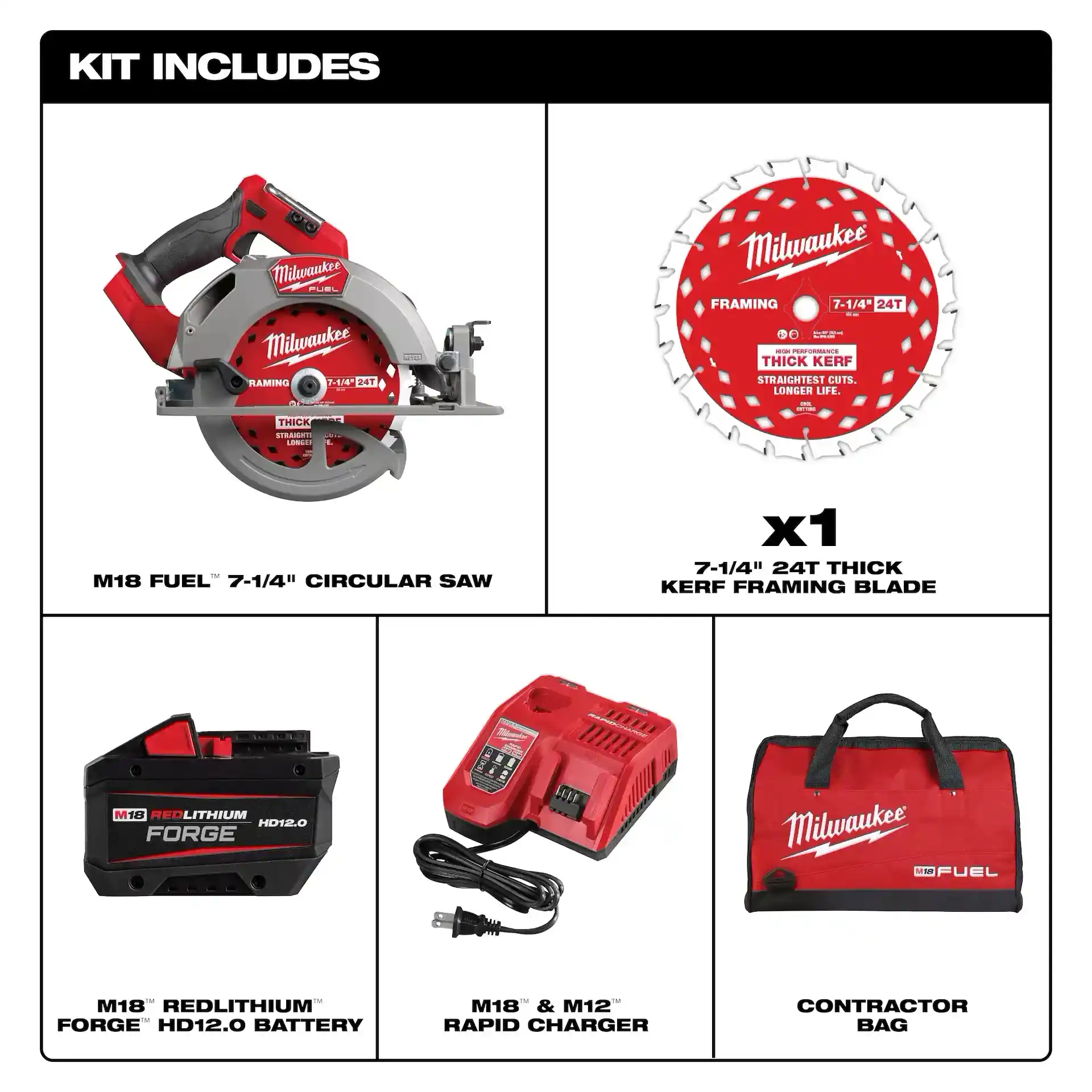 Main 2 - MILWAUKEE M18 FUEL GEN III 7-1/4" CIRCULAR SAW KIT -