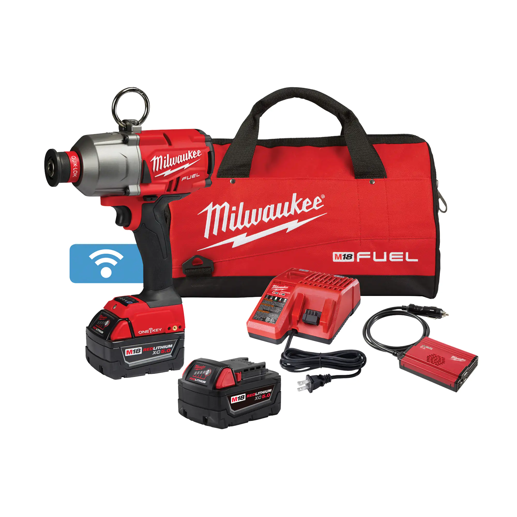 MILWAUKEE M18 FUEL 7/16" HEX UTILITY HIGH TORQUE IMPACT DRILL KIT w/ XC5.0 BATTERIES & CHARGER - Kilrich Building Centres