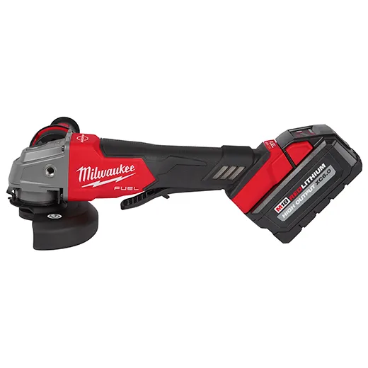 MILWAUKEE M18 FUEL 4-1/2" - 5" GRINDER w/ PADDLE SWITCH KIT w/ XC6.0 BATTERY & CHARGER - Kilrich Building Centres