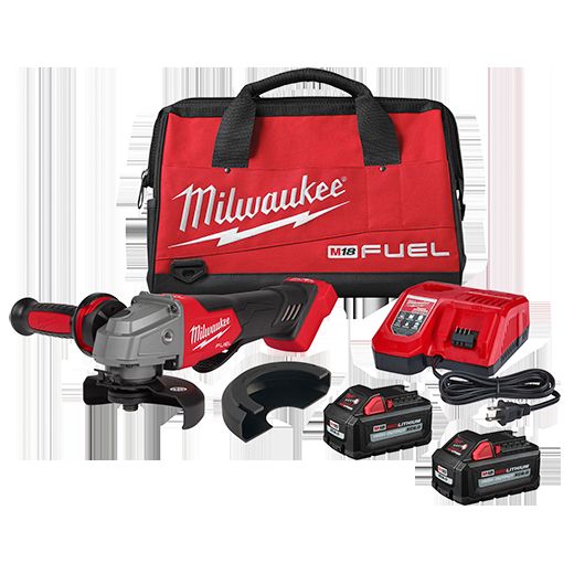 Main 2 - MILWAUKEE M18 FUEL 4-1/2" - 5" GRINDER w/ PADDLE SWITCH KIT w/ XC6.0 BATTERY & CHARGER -