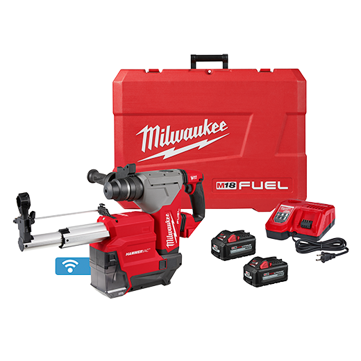 MILWAUKEE M18 FUEL 1-1/8" SDS PLUS ROTARY HAMMER w/ ONE-KEY & DEDICATED DUST EXTRACTOR KIT - Kilrich Building Centres